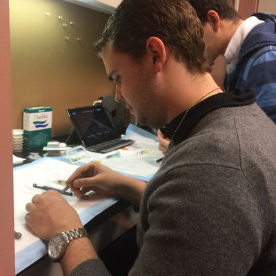 Dr. Lucca Ortolan Hansen no Edward S. Harkness Eye Institute, Columbia University, durante o Basic & Clinical Science Course in Ophthalmology (BSCO).